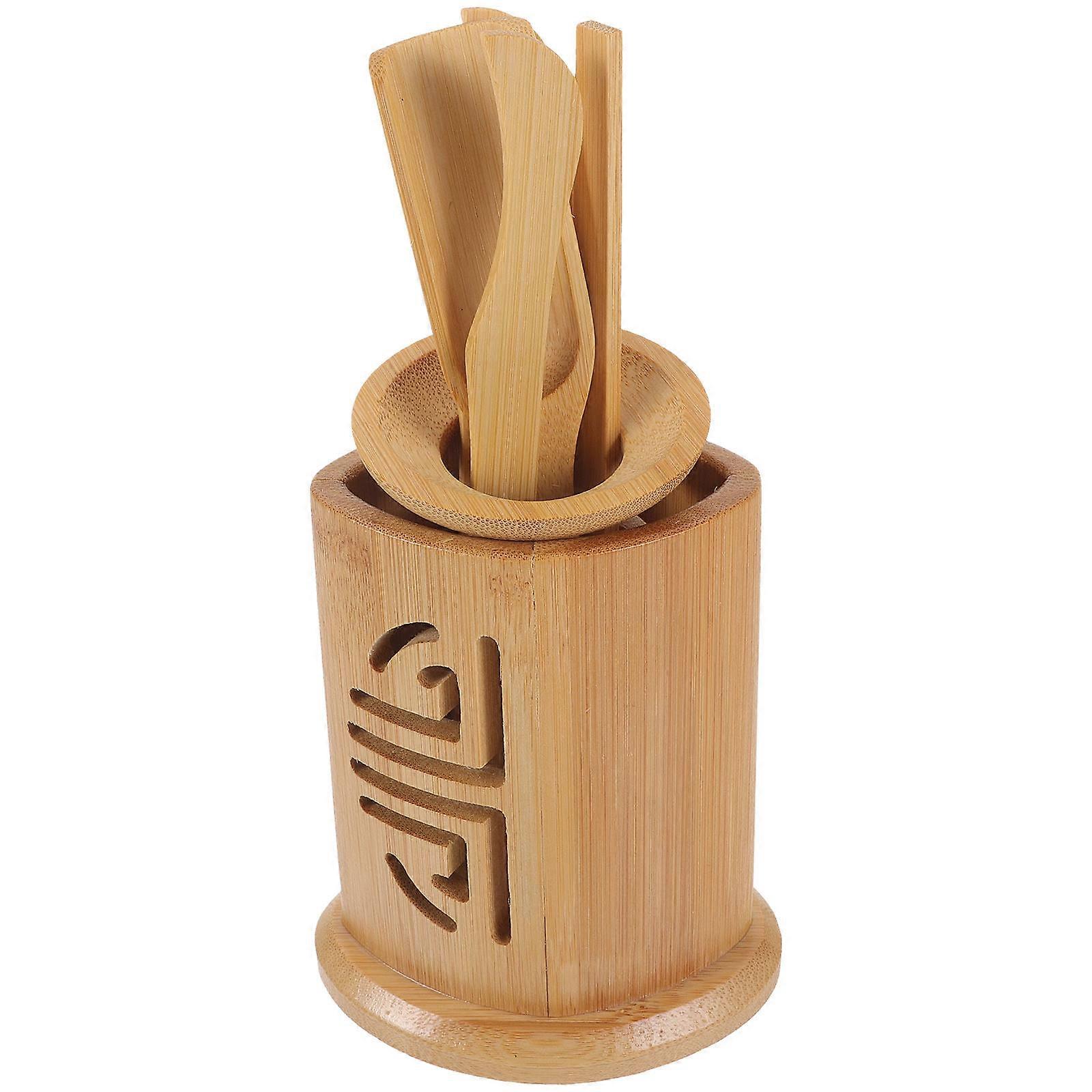 Bamboo Chinese Tea Accessories Set for Tea Use Includes Six Pieces