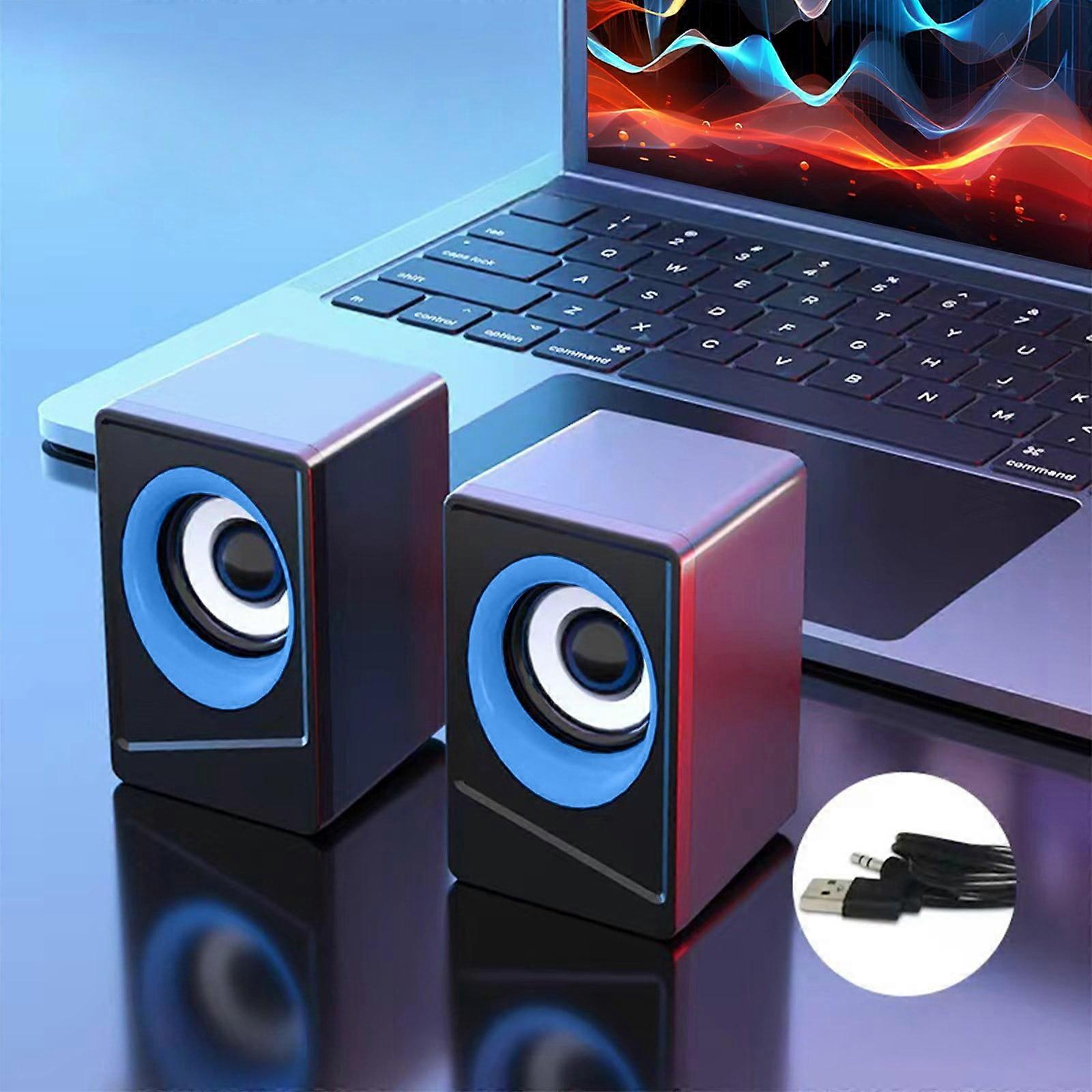 Leodye Enhance Your Audio Experience Portable Laptop Speakers with Mini USB 2.0 Sound Box for Mobile Devices and Powerful Bass Resonance