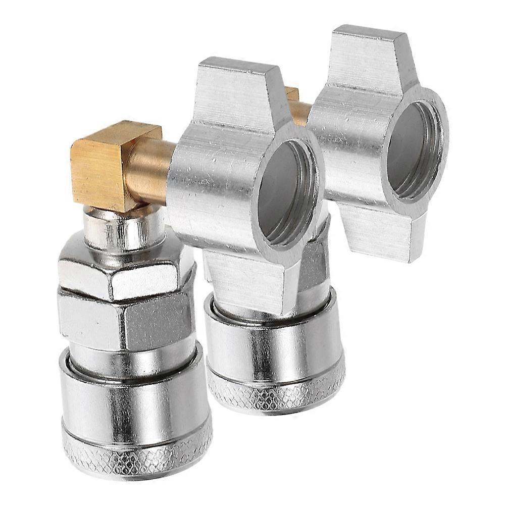 4Pcs Air Compressor Coupler with Integrated Elbow for Truck Maintenance