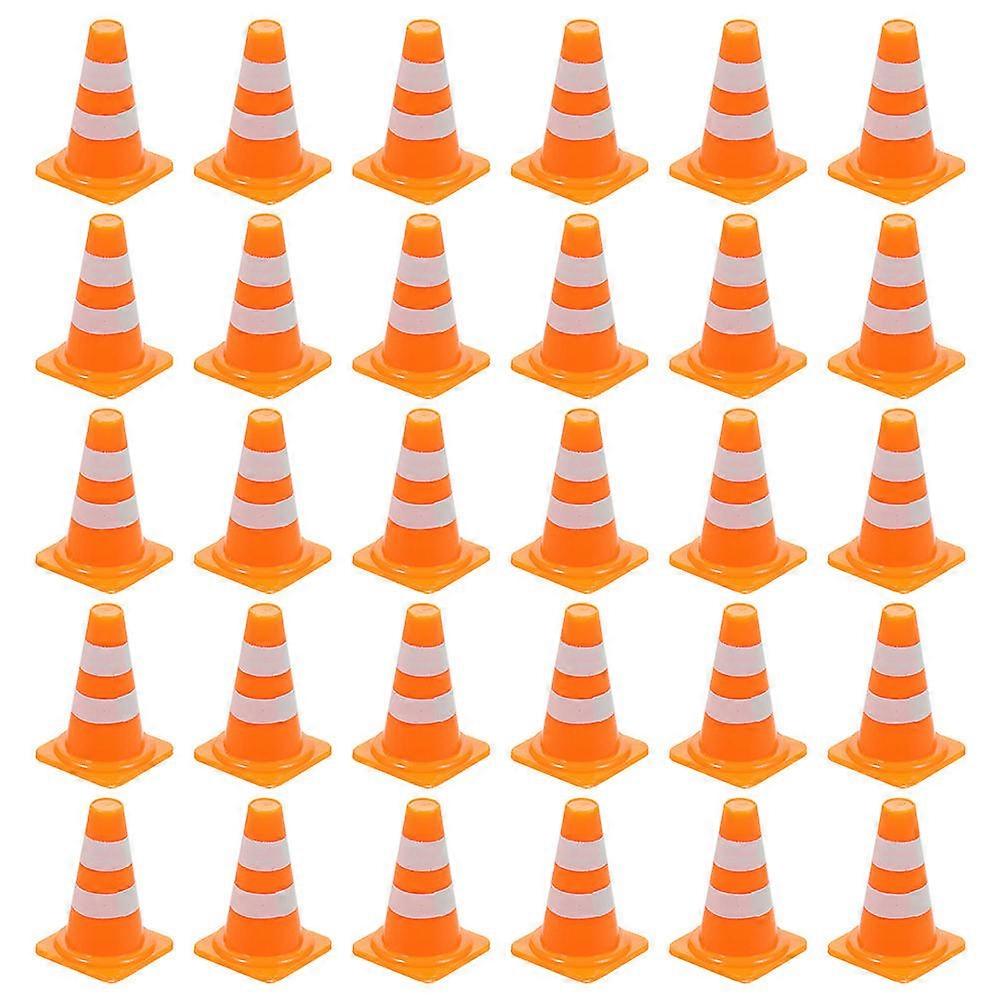 Traffic Cones Mini Plastic Construction Toys for Playing Set of 80Pcs