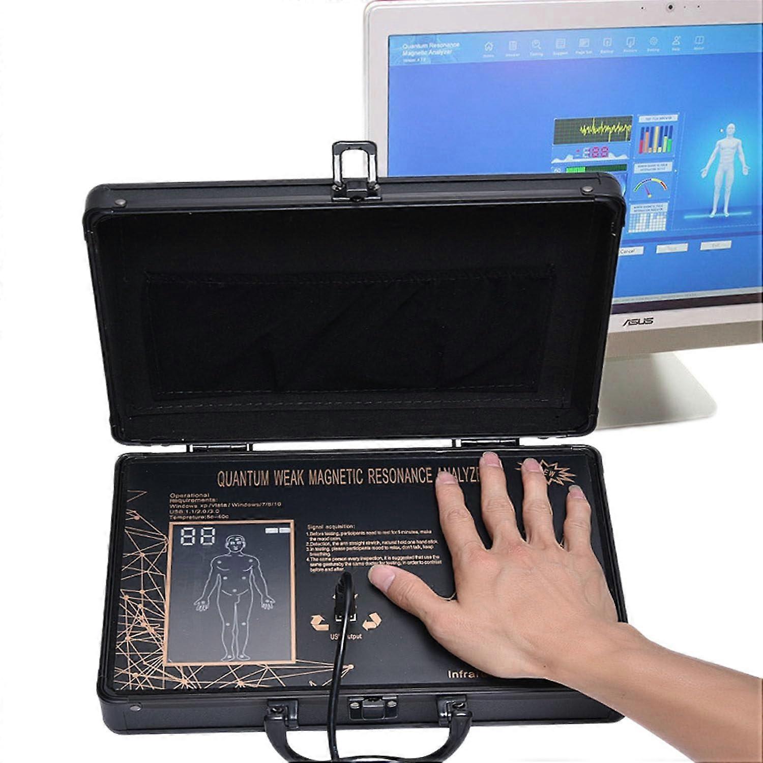 Quantum Resonance Magnetic Analyzer 3D Health Analysis, 1Minute Scan, 90% Accuracy, Travel and Home Use, Black