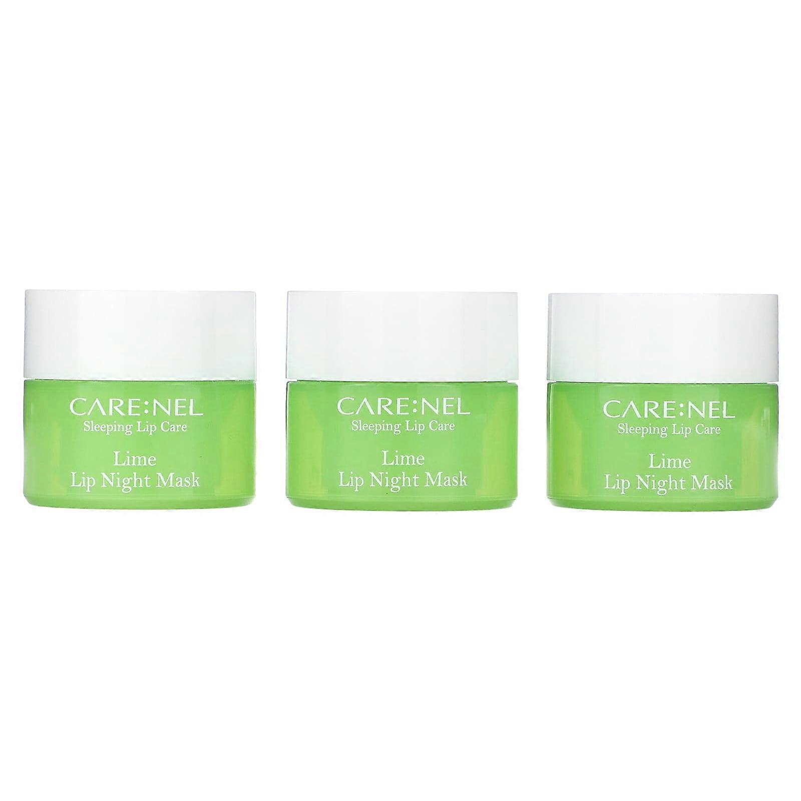 Lip Night Mask, Lime, 3 Pieces, (5 g) Each