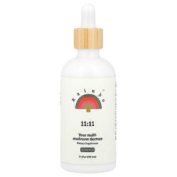 Rainbo, 11:11 Multi-Mushroom Tincture, Alcohol-Free, 3.4 fl oz (100 ml)
