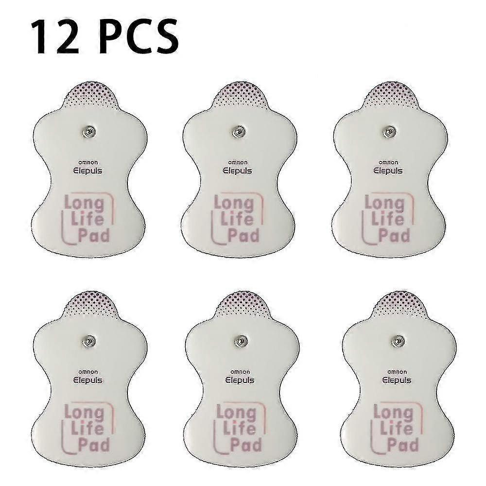 12pcs/6Pairs Replacement Electrode Pad for Omron Massagers Elepuls Long Life Pad