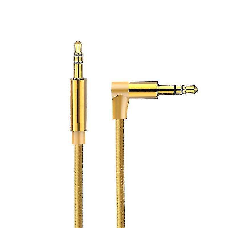 Computer Accessory Sets Av01 3.5mm Male To Male Elbow Audio Cable Length: 2m Gold