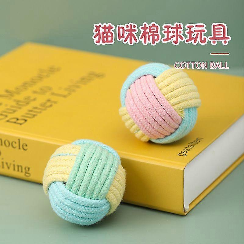 Cat Chew Balls  10-Pack Rope Cat Toys with Crinkle Sound, Soft and Durable, for Indoor Cats, Kittens, Teeth & Gum Health