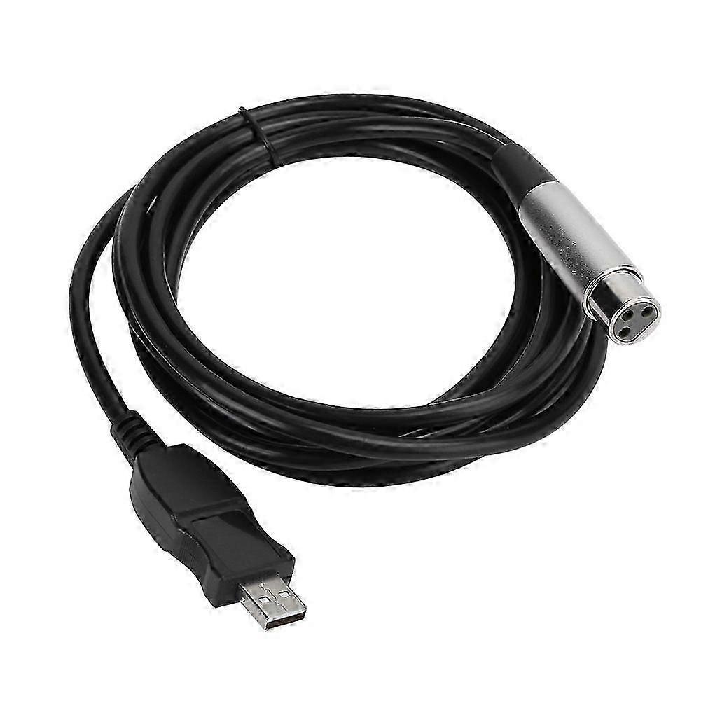 Microphone Mic Link Cable Adapter USB to XLR Microphone Link Cable Cord 3 Meter