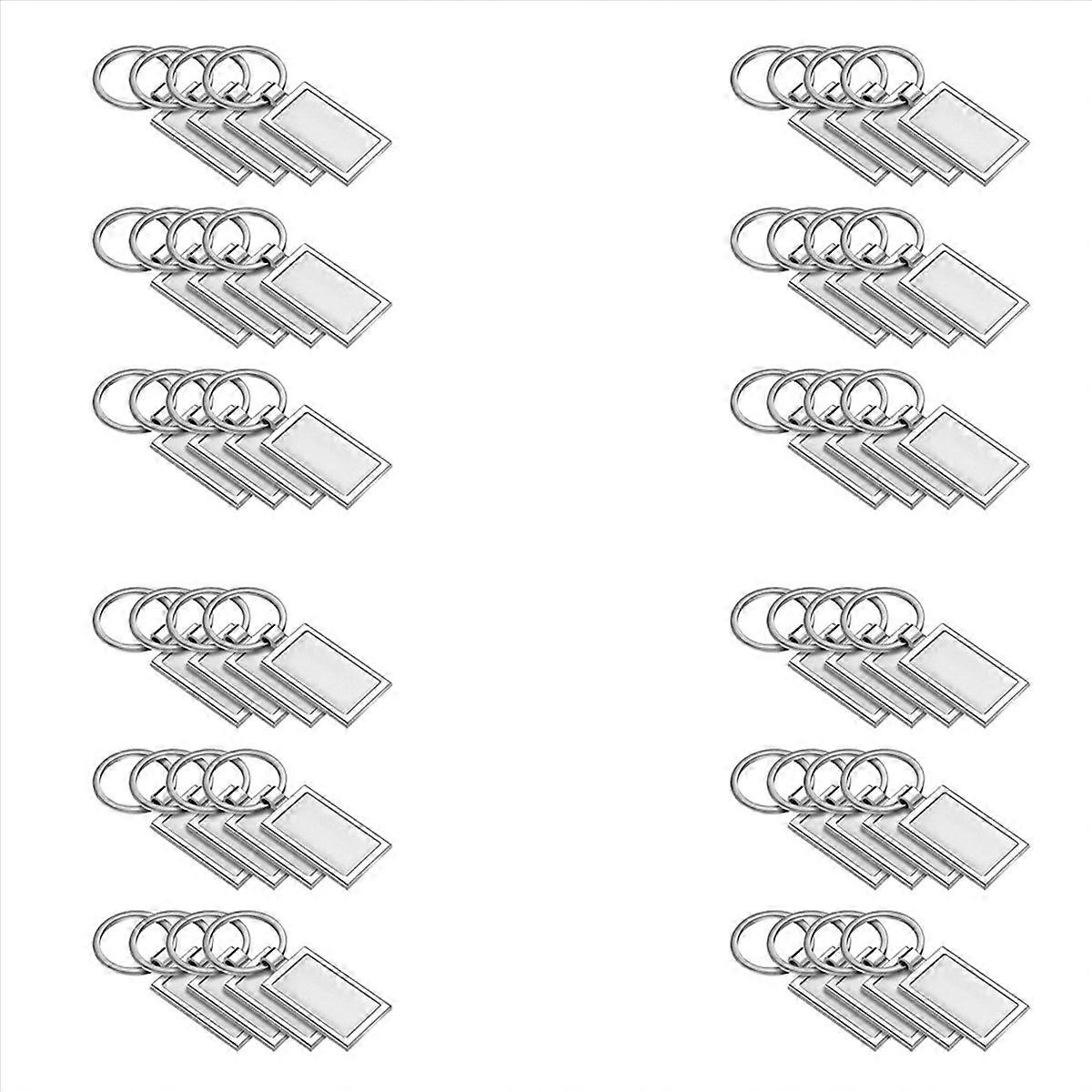 Sublimation Blank Keychain Rectangle Metal Heat Transfer Keychain