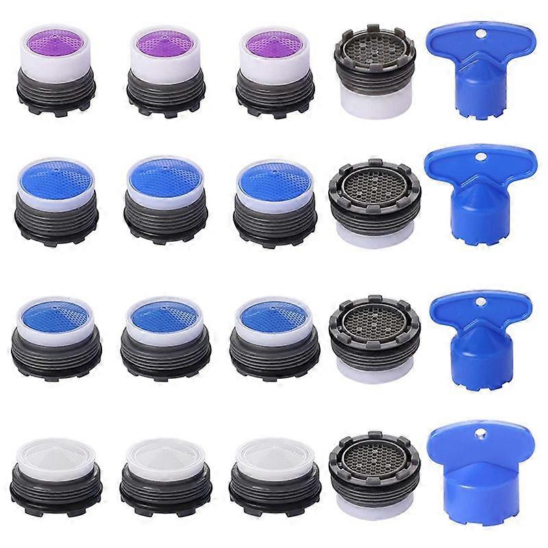20Pcs Faucet Aerators, M16.5 M18.5 M21.5 M24 Water Saving Restrictor