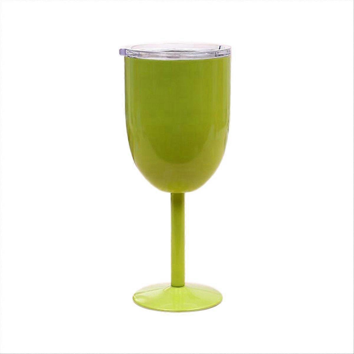Wine Glass Stainless Steel Double Layer Goblet Color Large Capacity Tumbler Resistant Wine Cup Apple