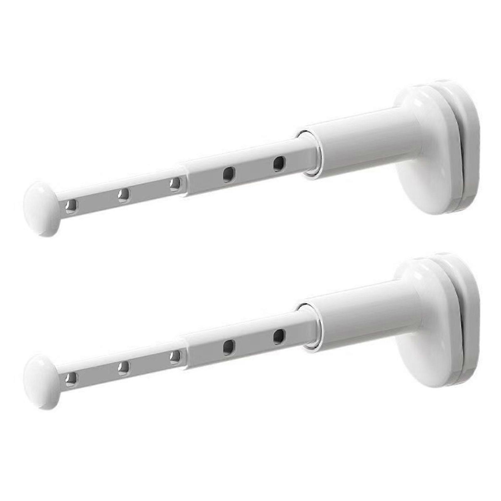 Jikaixiang 1/2Pcs Retractable Clothes Drying Rack Strong Load-bearing Simple Installation Foldable Hanger Pull-Out Clothes Drying Rod