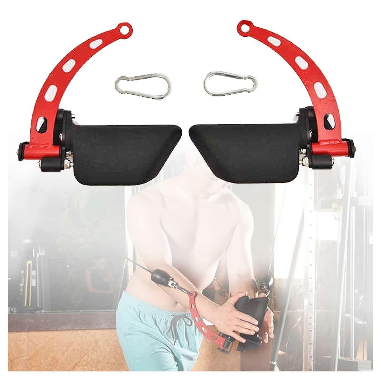 Triceps Press PullDown Cable Attachment, Multi Adjustable Grip Angle, Non Slip Rotatable Handle, LAT Bar Handles