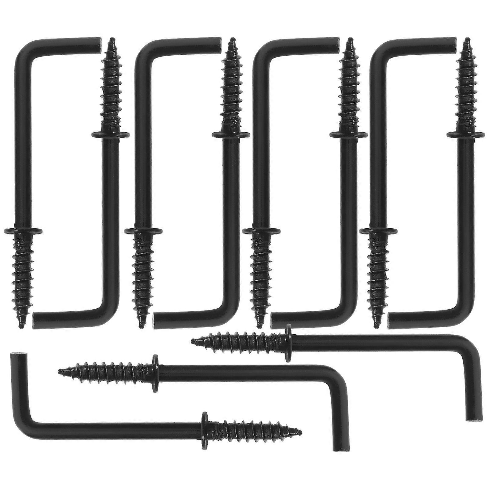 100pcs Metal Screw-In Hooks L Secure Fixing Hooks Self-Tapping Screw Hooks Hanging Jewelry Hooks Mini Square Bend Hooks Antique Screw in Hooks for Wal