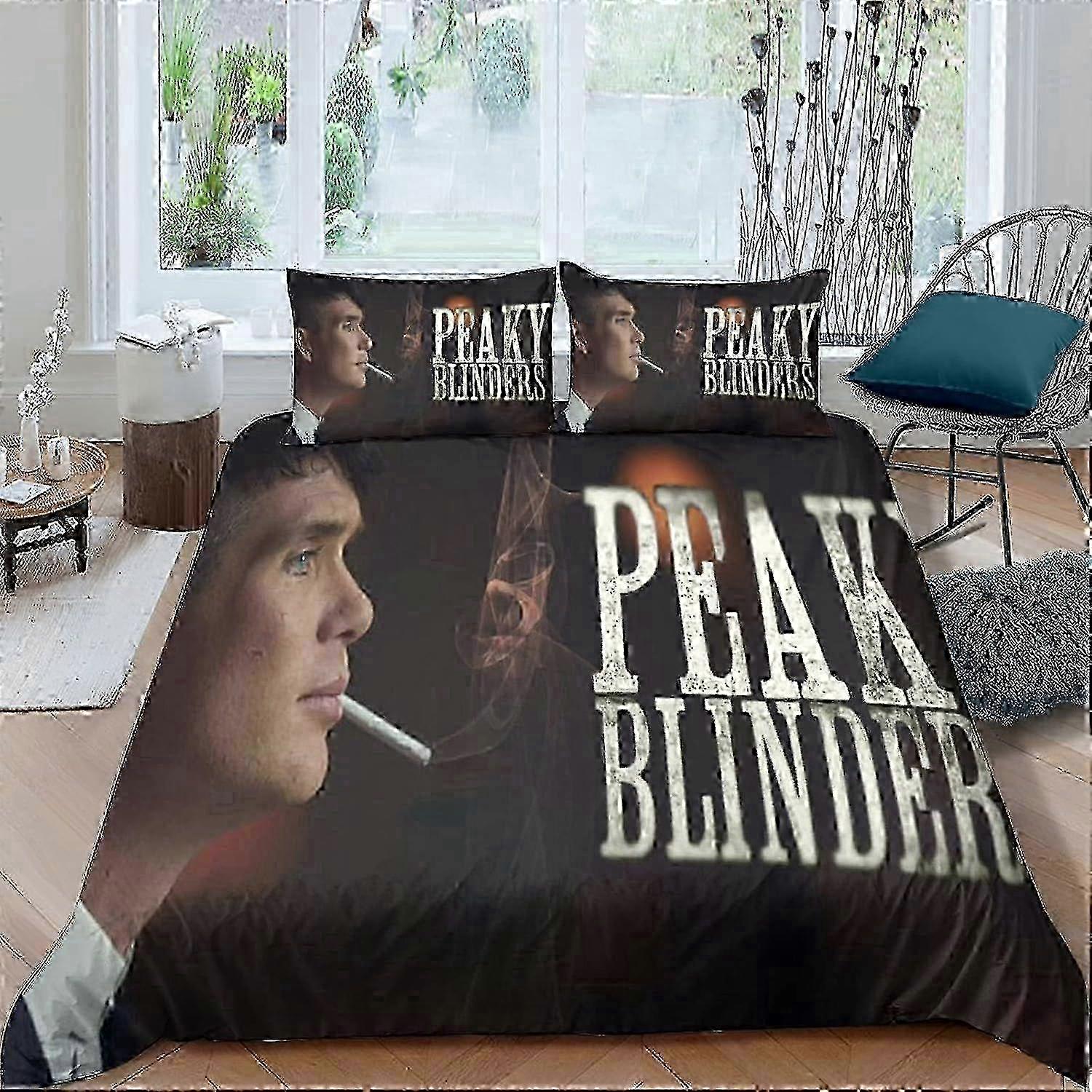 PIN Peaky Blinders 3D Duvet Set with Soft & Cosy Bedding for King Size Bed 220x240cm