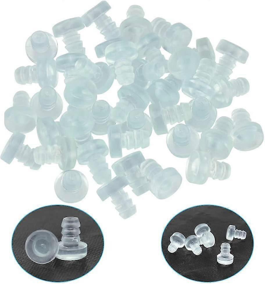 40個のシリコン壁掛けドアストッパーガラステーブルバンパーロッド付きクリアラバードアバッファ家具の衝突防止とノイズリダクションDr