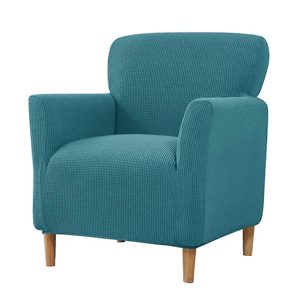 Polyester Armchair Protector Single Sofa Slipcover Easy Installation Machine Washable Turquoise Blue Ref: 3654