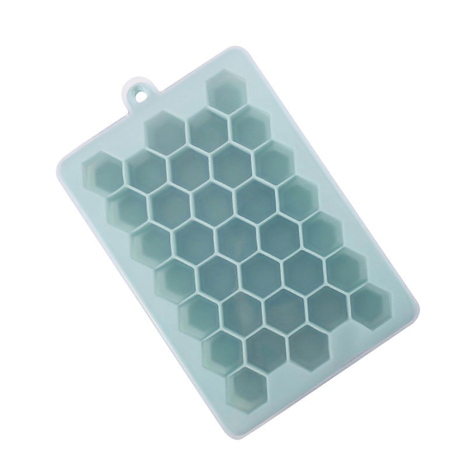 Cube Trays 33Grid Silicone Ice Cube Tray Maker For Cocktails Whiskies Soups Frozen Treats Nonstick Blue