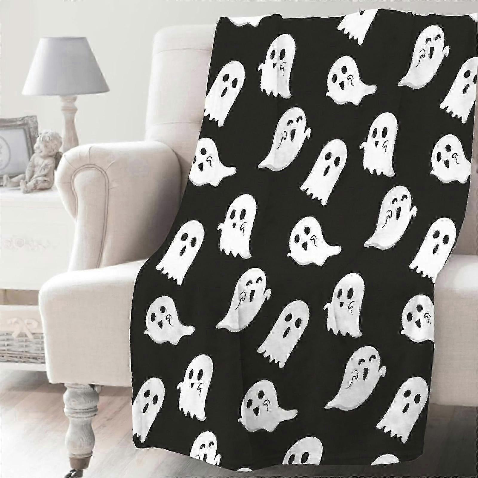 Halloween Ghost Blanket Lightweight Soft Housewares Flannel Blanket