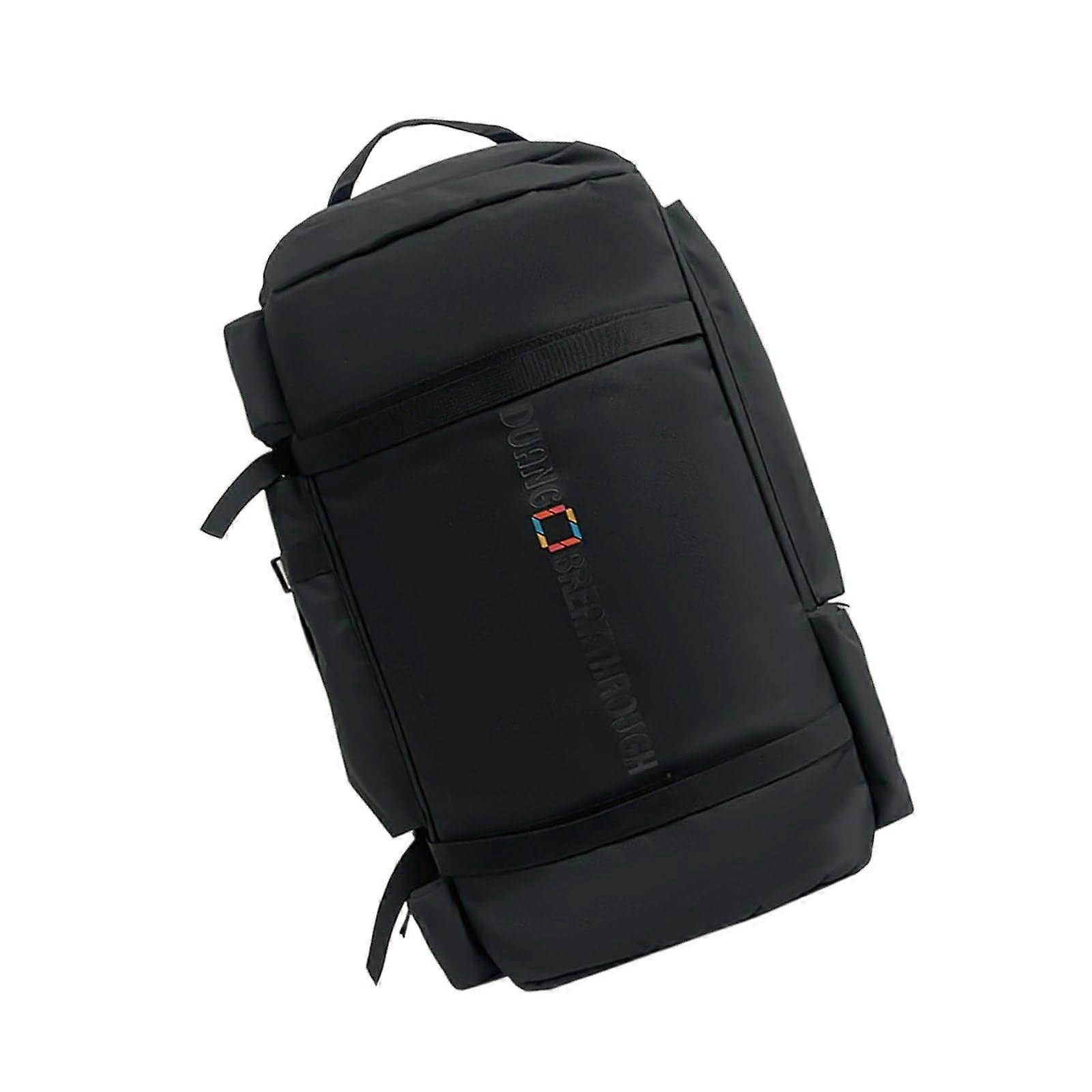 Practical Tear Resistant Gym Backpack With Multiple Storage Pockets Breathable Shoulder Strap For Hiking Camping Black