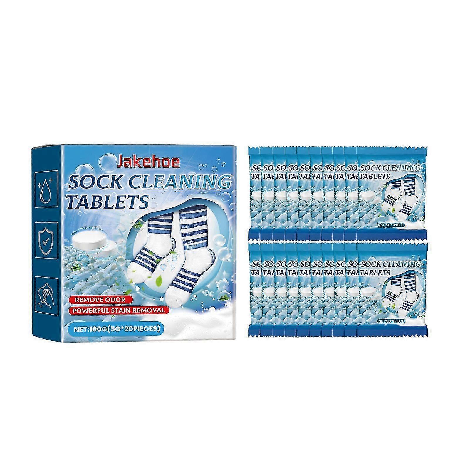 Sock Cleaning Tablets - Remove Stains , Odors, Antibacterial, Easy to Use, 100g