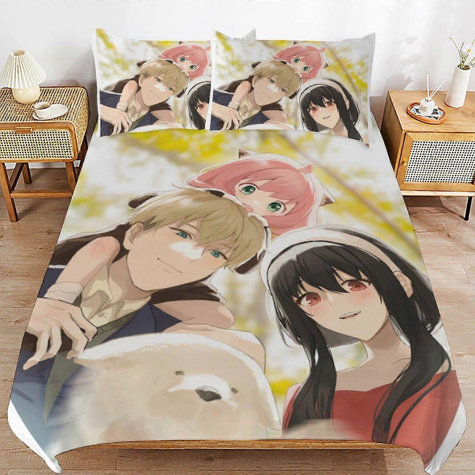 u565 SPYFAMILY Secure Zipper Access Soft Layer Bedding Fabric High Comfort Duvet Cover Sets All Seasons Use n565