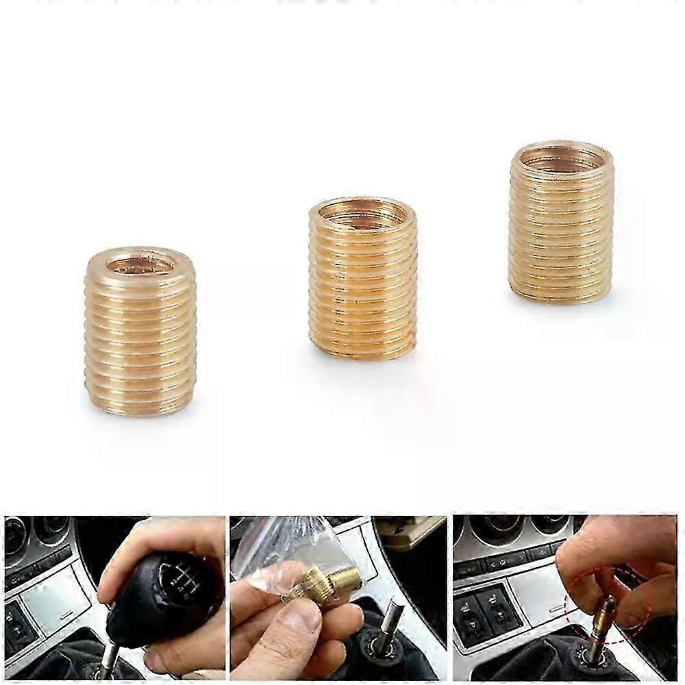 3pcs/set Gear Shift Knob Thread Adapter Nut Insert Kit M10x125 M10x15 M8x125 Aluminum Alloy Shift Knob Thread Adapter hwySH