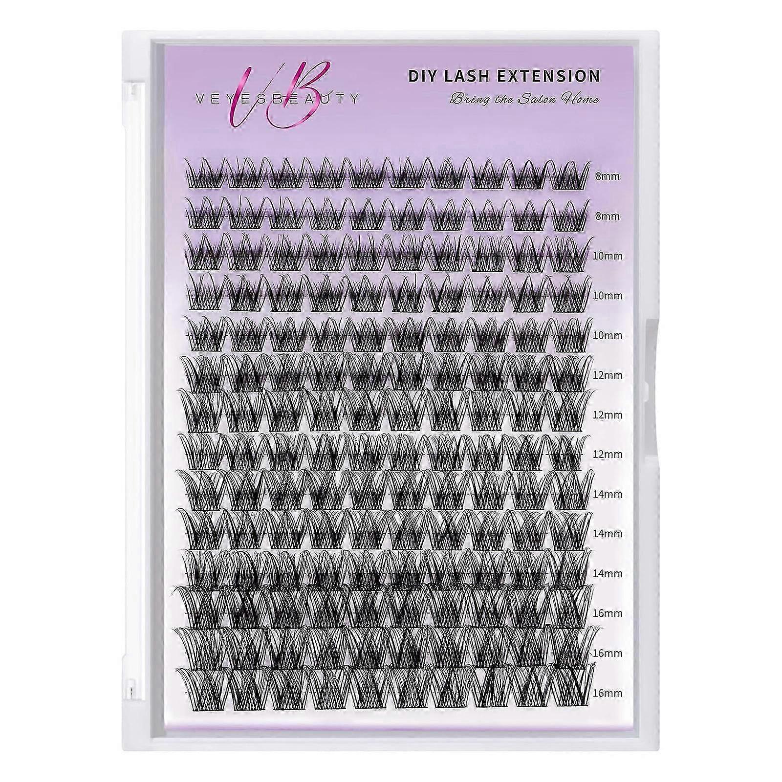 Veyesbeauty Luxebold Cluster Lashes Kit Individual Cluster Lash Extensions Mixed,Promotion