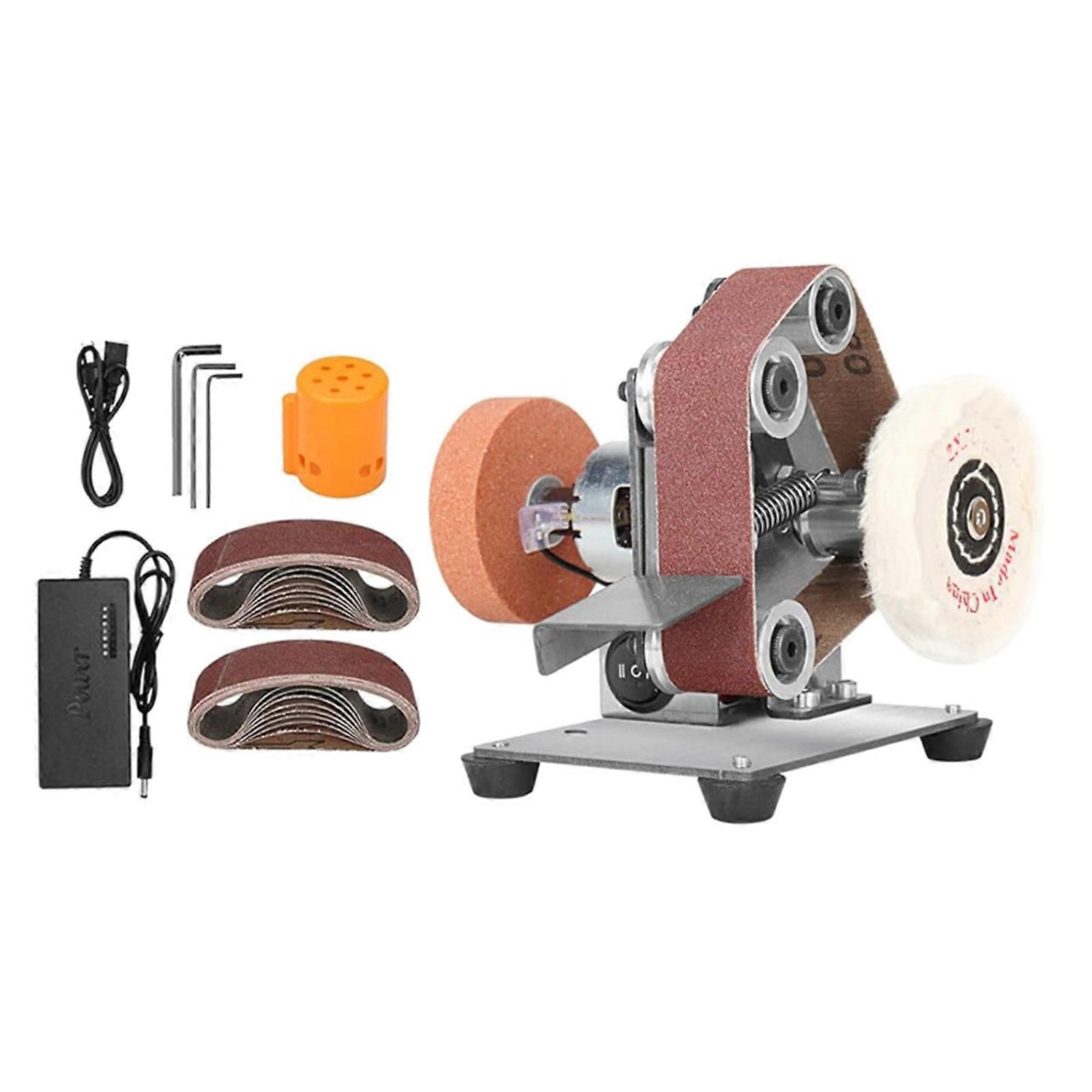 Adjustable Angles Miniature Belt Sander for Fine Polishing Finishing and Grinding in Various Materials Craft Enthusiasts Multicolor