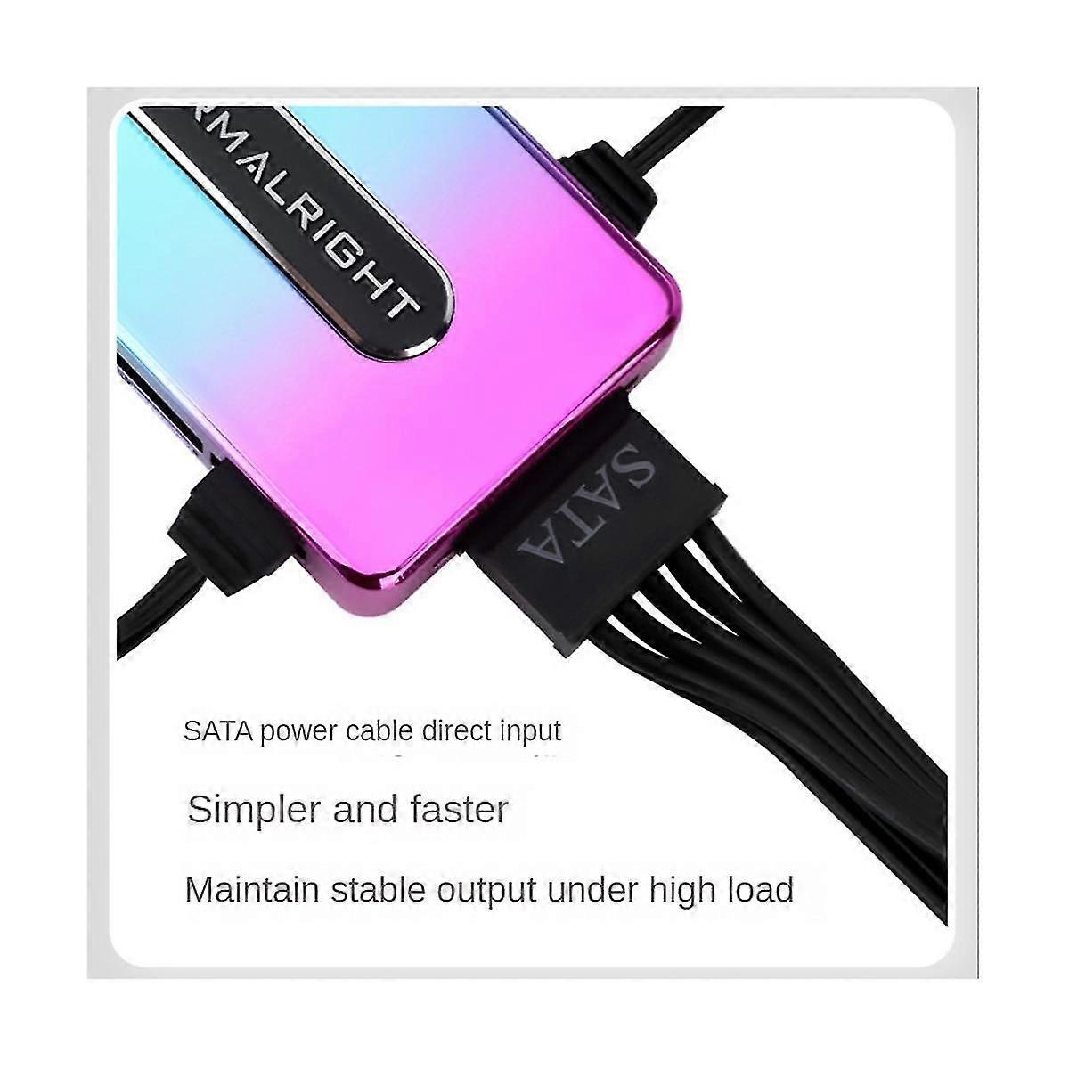 Argb Hub Controller Argb Fan Hub PC Gehäuse Fan Controller 5v 3pin, Unterstützung 10 Computer CPU Fans Split