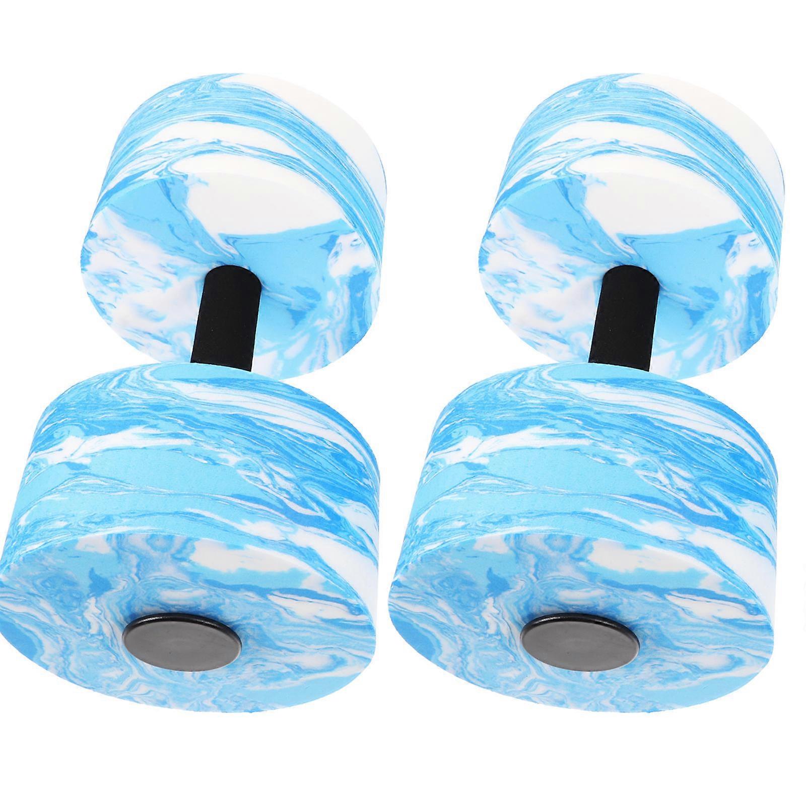 Water Dumbbell for Pool Exercise 2Pcs Blue Eva Material Equipment