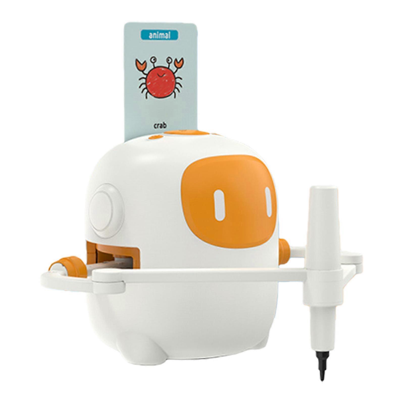 Upgraded children's drawing robot, includes 252 drawing cards, interactive educational drawing robot, drawing learning toy.  White