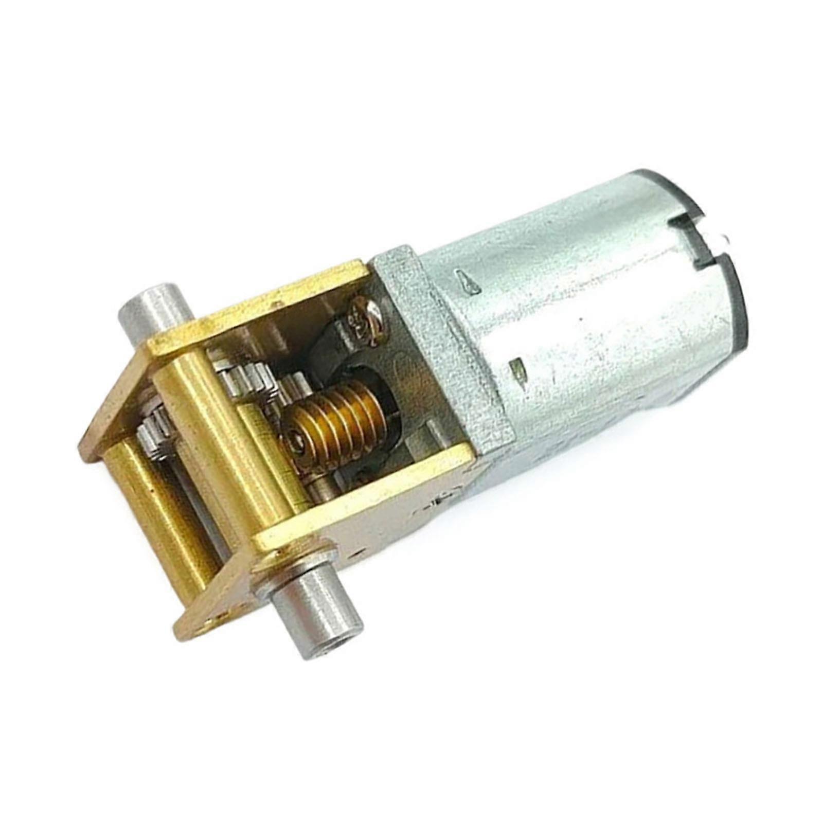 Double Shaft Gear Motor 3.7V High Torque Worm Full Metal Gear Box Reduction Motor Replacement for Automation Project Multicolor