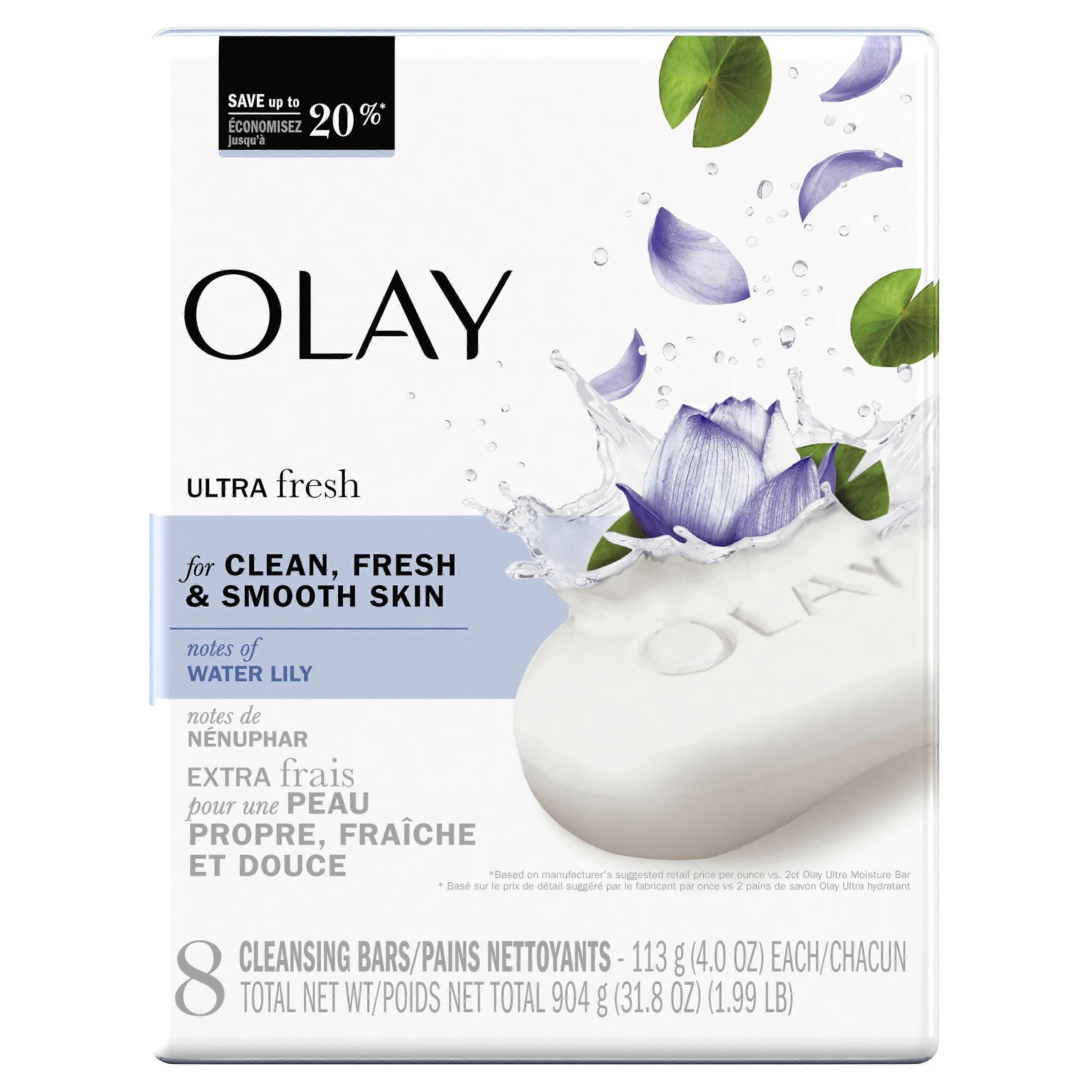 Olay Ultra Fresh Cleansing Bar Soap, lumpe, 8 ea