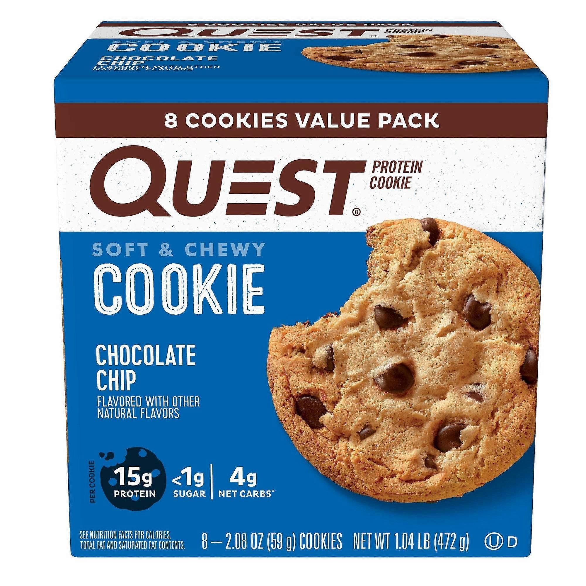 Quest Nutrition Cookie Pack, Chocolate Chip, 8 Ea
