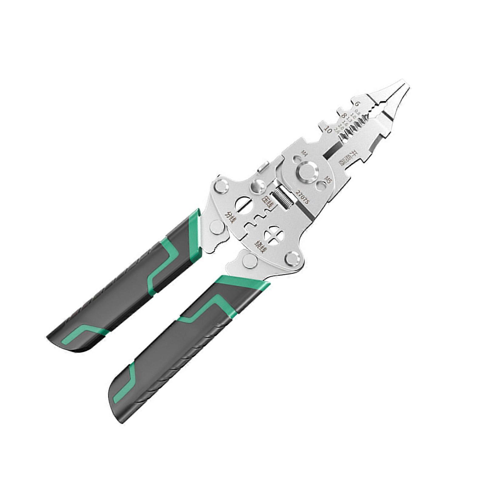 Collapsible Wire Stripper Pliers Cutter Tool For Electrical Work Multipurpose Design With Ergonomic Foldable Structure Multicolor