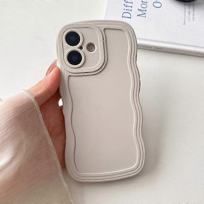 For iPhone 17 16 Pro Max 15 14 13 12 11 ShockProof Curly Wave Frame Case Cover