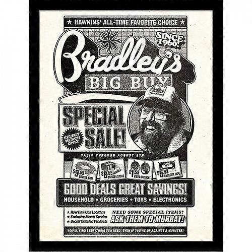 Stranger Things 5 Bradley's Big Buy Framed Poster