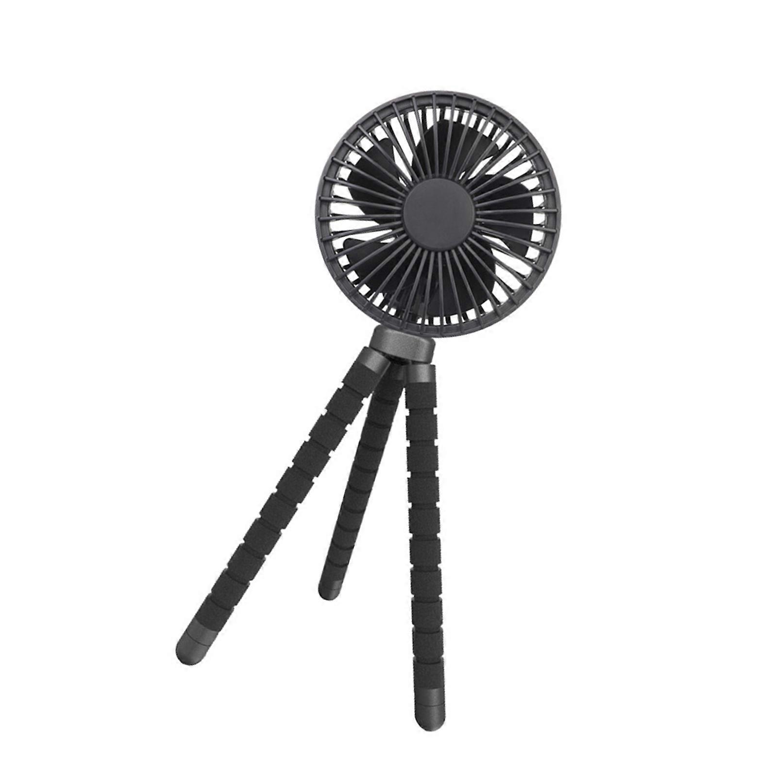 Portable USB Small Fan with Flexible Octopuses Clip 3 Adjustable Speed ABS Texture for Strollers Car Seat Office Camping Multicolor