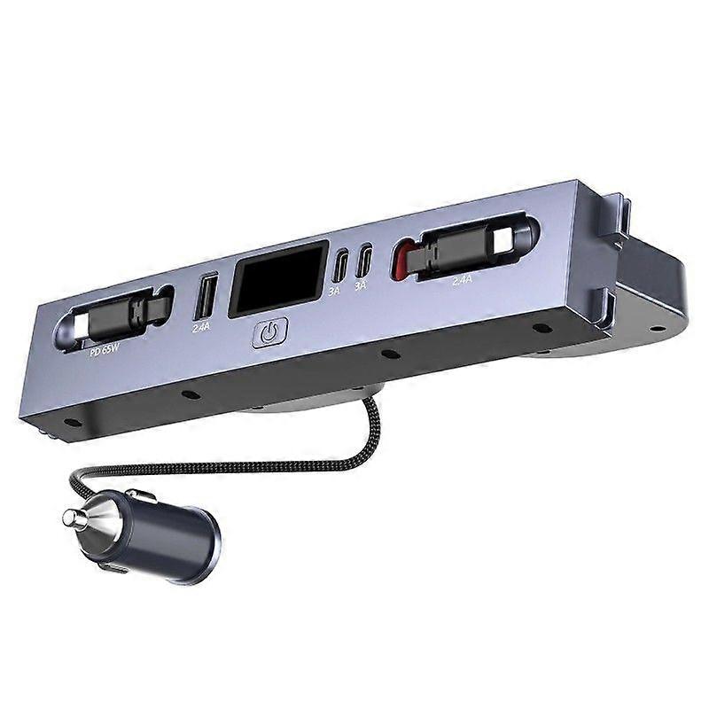 For /Y Center Console Expansion Dock 65W PD Fast Charging USB Hub Fast Charging Hub Docking Station