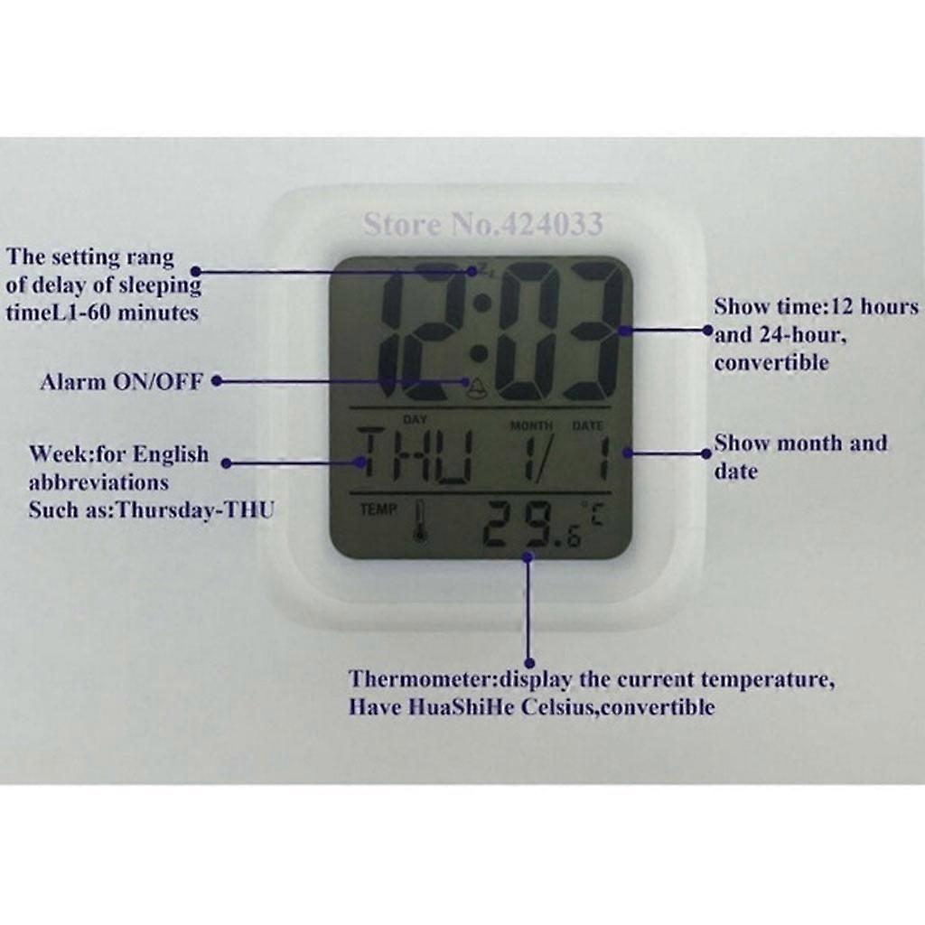Alarm Clock Cool LED Clock Popular Pattern Night Light Color Clock