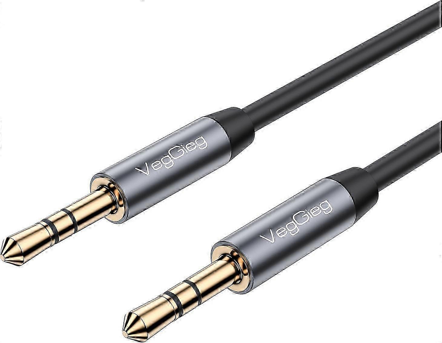 1.2m Stereo Aux Audio Cable 3.5mm Jack Plug 2 Pack