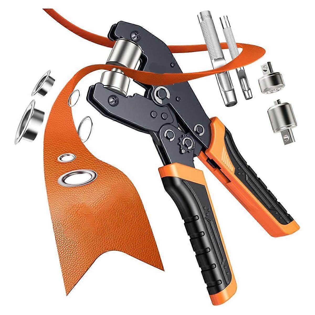 Professional Eyelet Pliers Set with 280 Rustproof Eyelets (Diameter 10mm and 6mm) for Fabrics and Ta