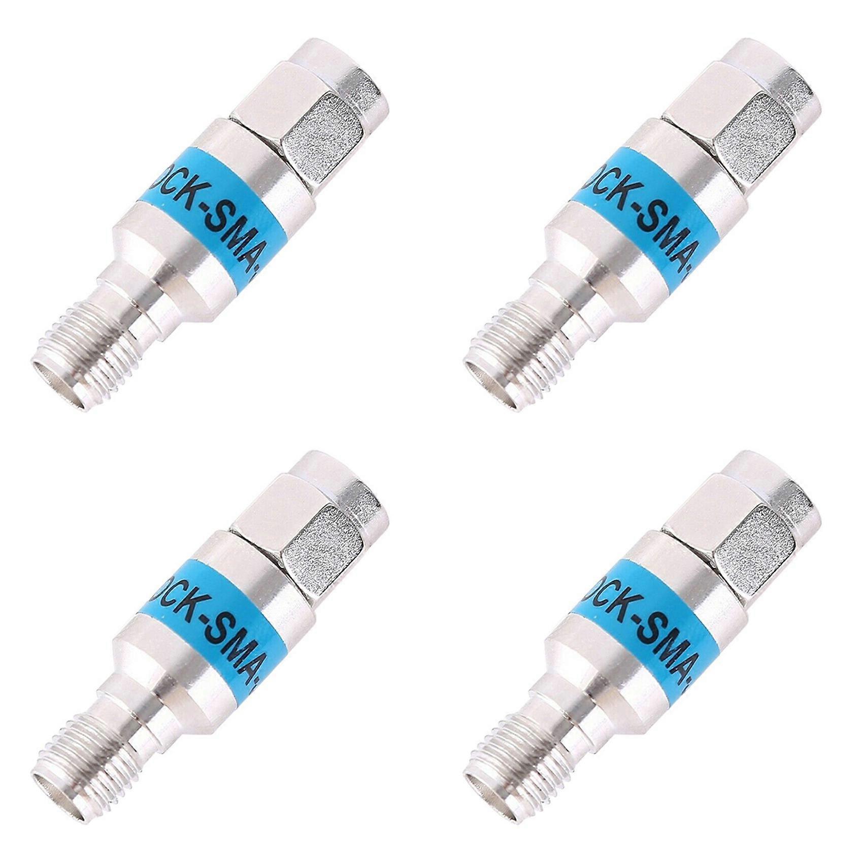4X RF Coaxial DC Block DC-6Ghz SMA Tri-Element Alloy Straightener, Mini Insulator