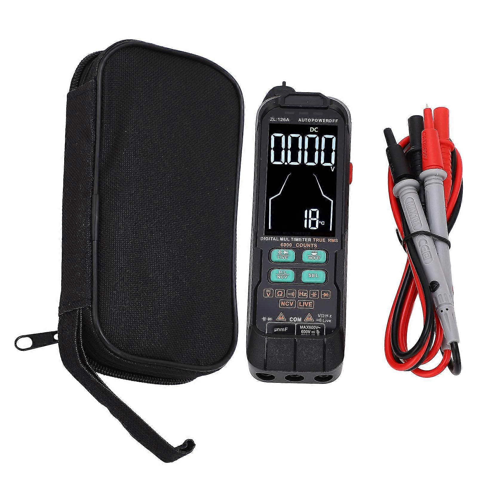 Smart Multimeter, Auto Ranging Non-Contact Voltage Tester for Accurate Ac/Dc Voltage, Resistance, Continuity, Capacitance Measurement, Portable