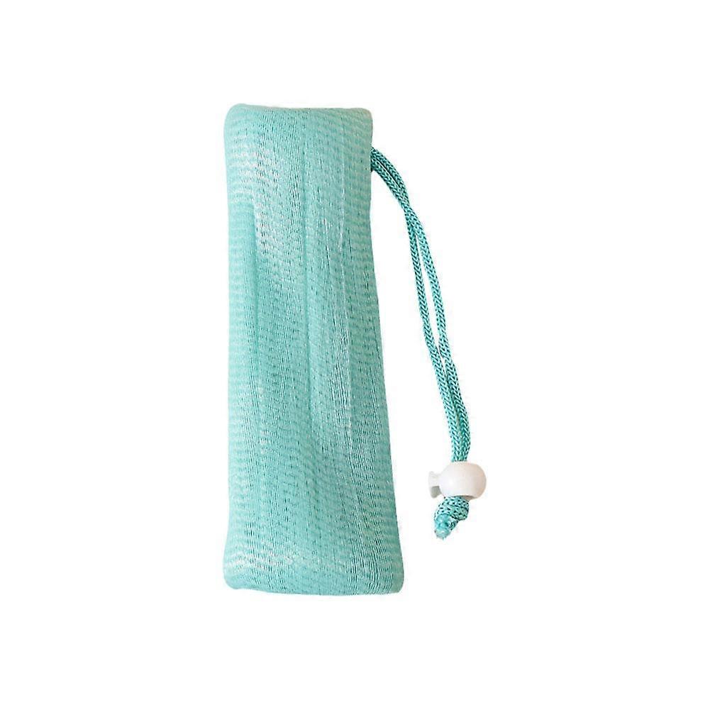 Soft Foam Net for Face 5x18cm Elastic Reticulated Bag Gentle Exfoliating Cleansing Tool with Drawstring for Easy Hang Dry Rice White Pink Cyan