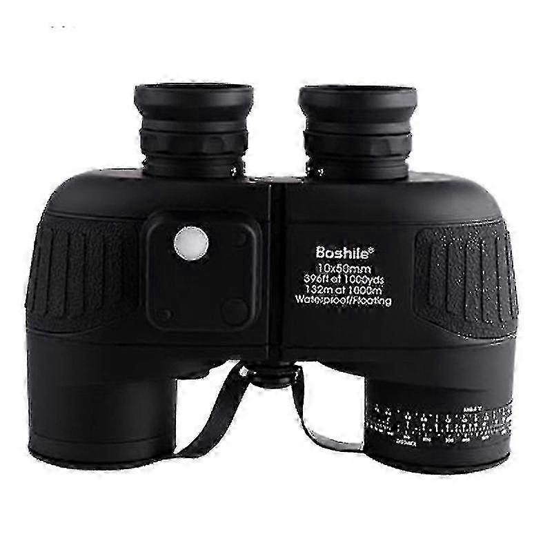 10x50 성인 해양 쌍안경, 거리 측정기 및 나침반이 있는 내비게이션 쌍안경, 항해 보트 항해 선원 방수 쌍안경 f74
