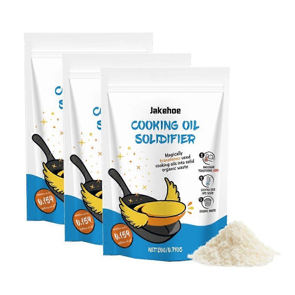 1-3 שקיות מיצוק שמן בישול, אבקת מיצוק שמן בישול לטיגון, הסרת שמן בישול על בסיס צמחי, שמנים טבעיים מתמצקים