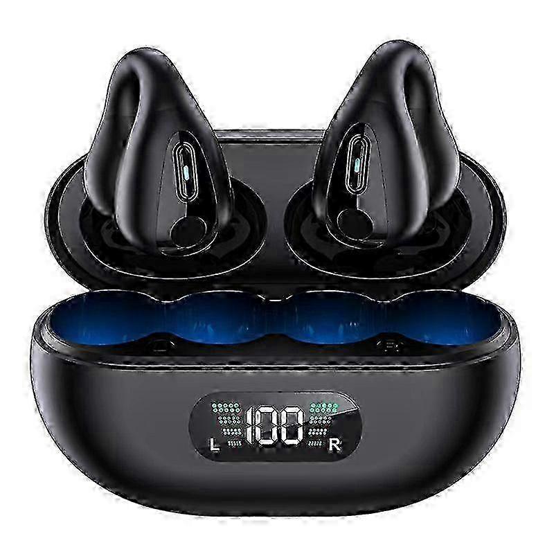 Q80 Bluetooth 5.3 Headset Clip On Ear Bone Conduction Digital Display 25-26