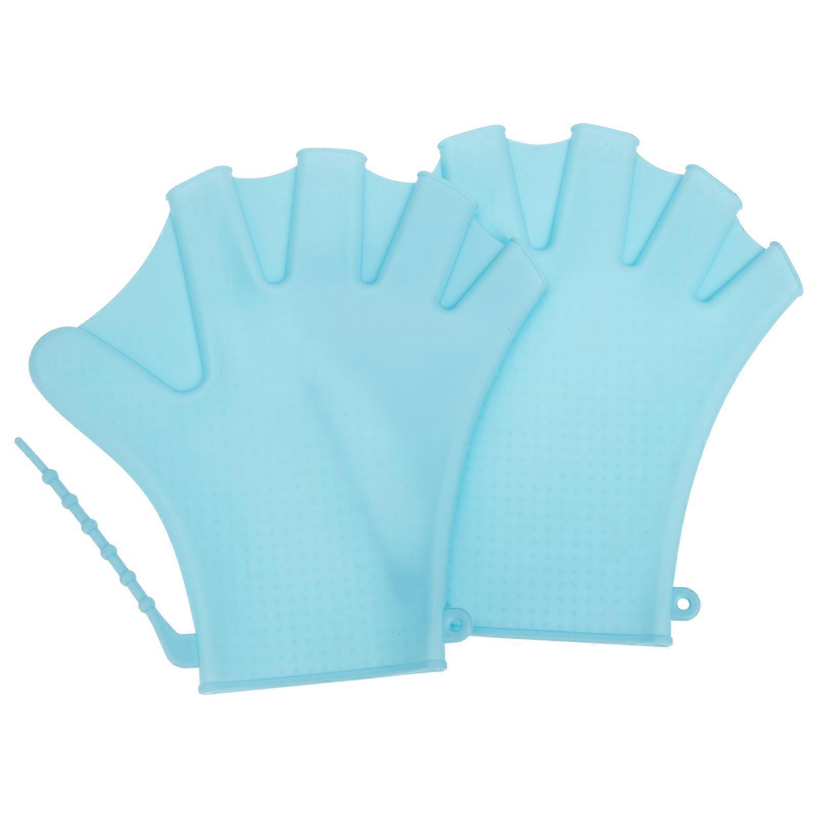 Swimming Pool Gloves Adjustable Swim Paddles for 1Pair Use