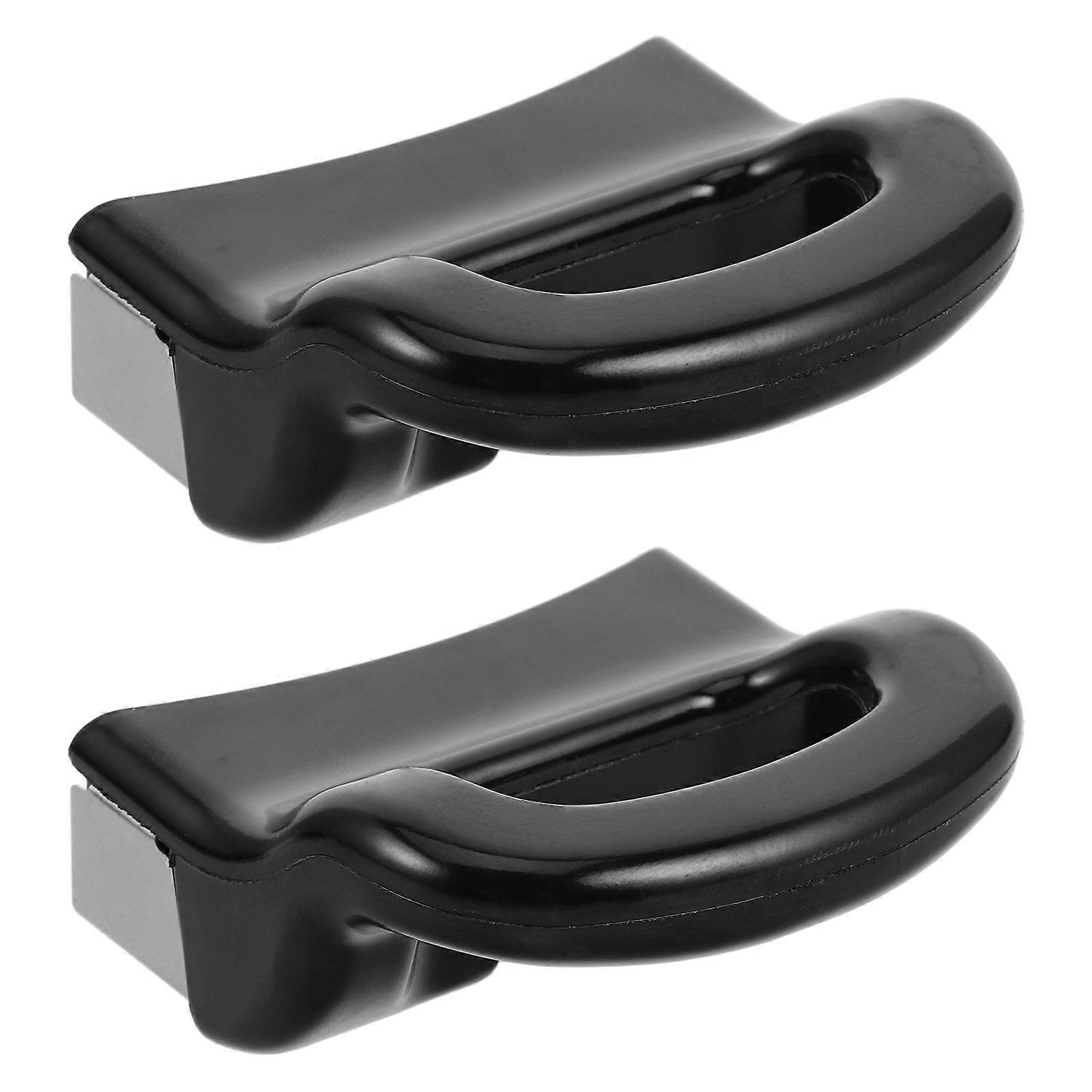 Replacement Pan Side Handle Pot Handle Replacement For Kitchen Cookware Black Short Grips Single Hole Ergonomic Grip 2Pcs